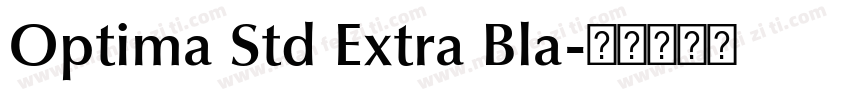 Optima Std Extra Bla字体转换